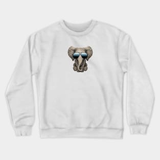 Cute Baby Elephant Wearing Sunglasses Crewneck Sweatshirt